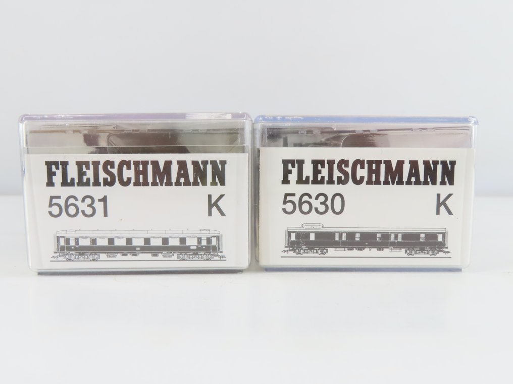 Fleischmann H0 - 5630K/5631K - 模型客運火車 (2) - 一等車廂和行李車廂 - DB #3.2
