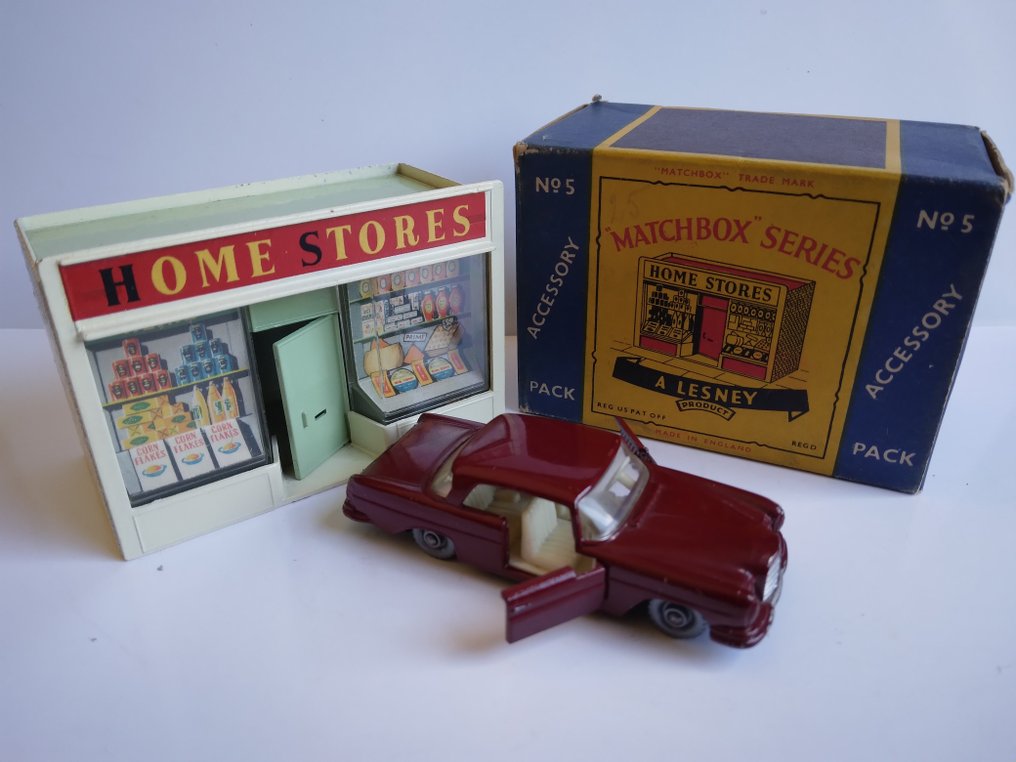 Matchbox - Kleines Stadtautomodell  (2) - No.53 Mercedes et Magasin No. A-5 Accessory Pack #1.1