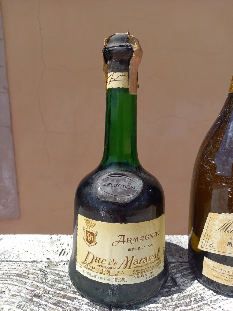 Duc de Maravat, Moët & Chandon, Toutain - Armagnac, Calvados + Marc de Champagne  - b. 1970年代, 1980年代, 1990年代 - 70厘升 - 3 瓶 #2.1