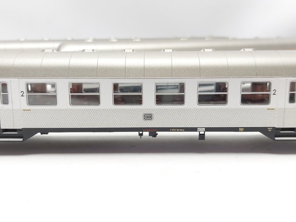 Roco H0 - Uit set 41250 - Modellbahn-Personenwagenset (3) - 3x Silberling genau 1:87 - DB #3.2