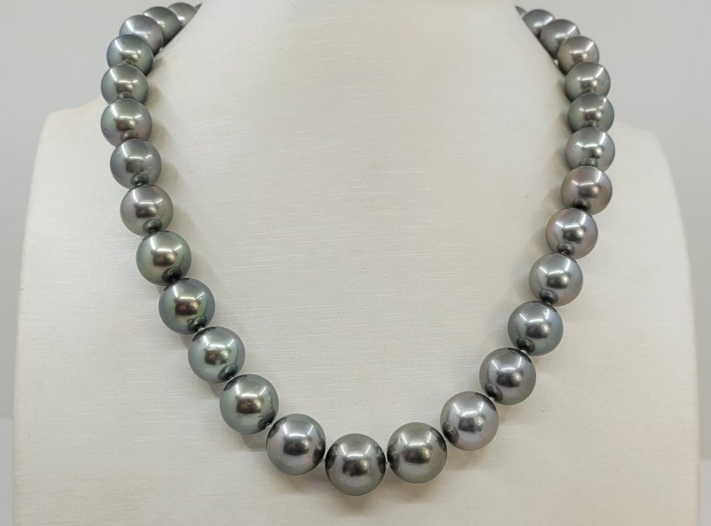 Halskette PSL-zertifizierte Tahitiperlen – 10,0 x 12,0 mm #2.3
