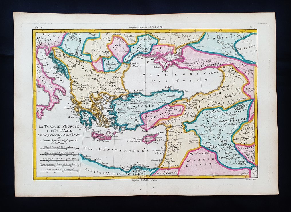 Naher Osten - Türkei in Europa / Asien / Griechenland / Balkan / Armenien / Ukraine / Zypern; Rigobert Bonne - Turquie d'Europe, et celle d'Asie - 1761-1780 #2.1
