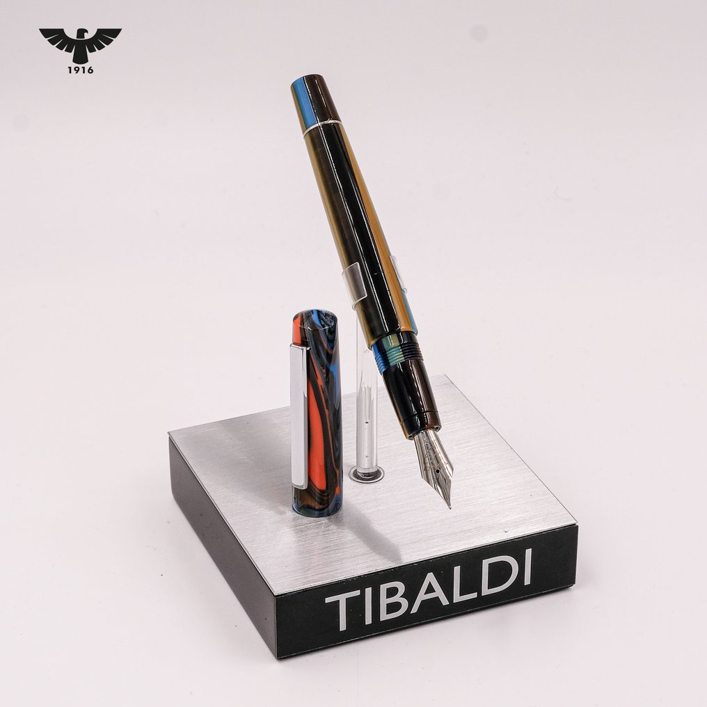 Tibaldi - Infrangibile Peacock Blue Mix + Montegrappa pen pouch - Füllfederhalter #1.1