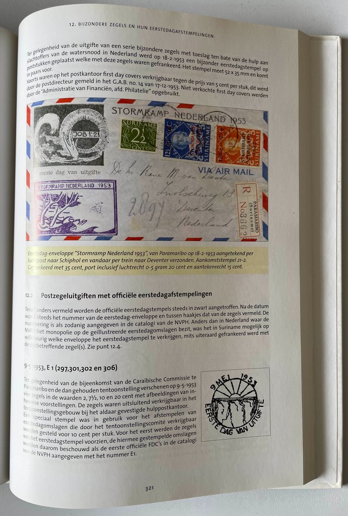 Nederland  - Nederlandsk litteratur Posttakster inkludert Nederlandsk Øst-India ZWP, Surinam #3.1