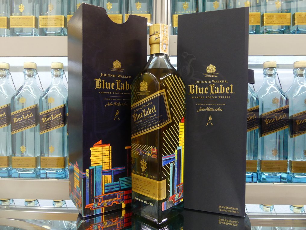 Johnnie Walker - Blue Label Luxury Artist Metal Limited Edition Design Philippines - one of 400 bottles  - 750ml #2.1