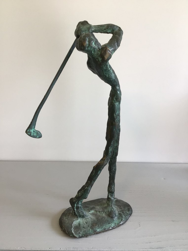 雕刻, Golfer in full swing - 23 cm - 青銅色 #2.1