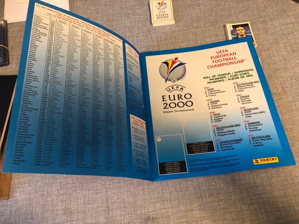 帕尼尼 - Euro 2000 - 1 Empty album + complete loose sticker set #3.1