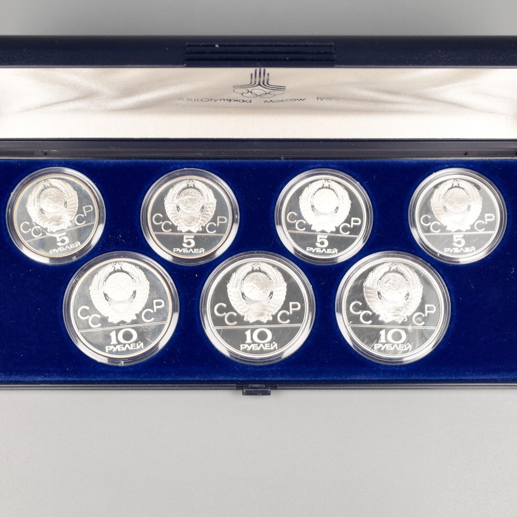Russland. 5 Roubles / 10 Roubles 1980 "Olympic Games Moscow Coin Set"  (Ingen reservasjonspris) #2.1