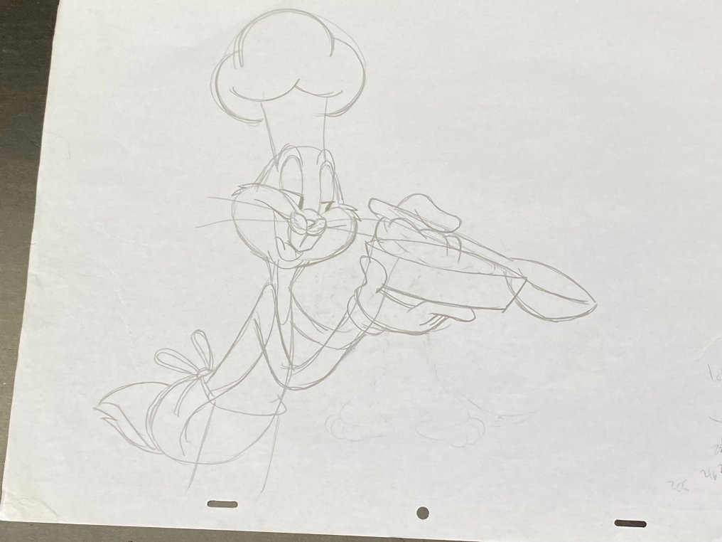 Looney Tunes (ca. 1980's) - 1 Originalzeichnung von Bugs Bunny – 43 x 28 cm (großes Format) #2.2