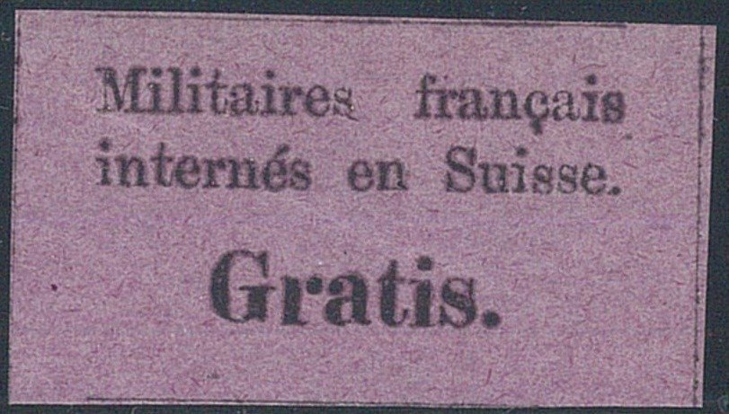 Suisse  - Timbre pour les internés français pendant la guerre avec la Prusse de 1870/71. #1.1