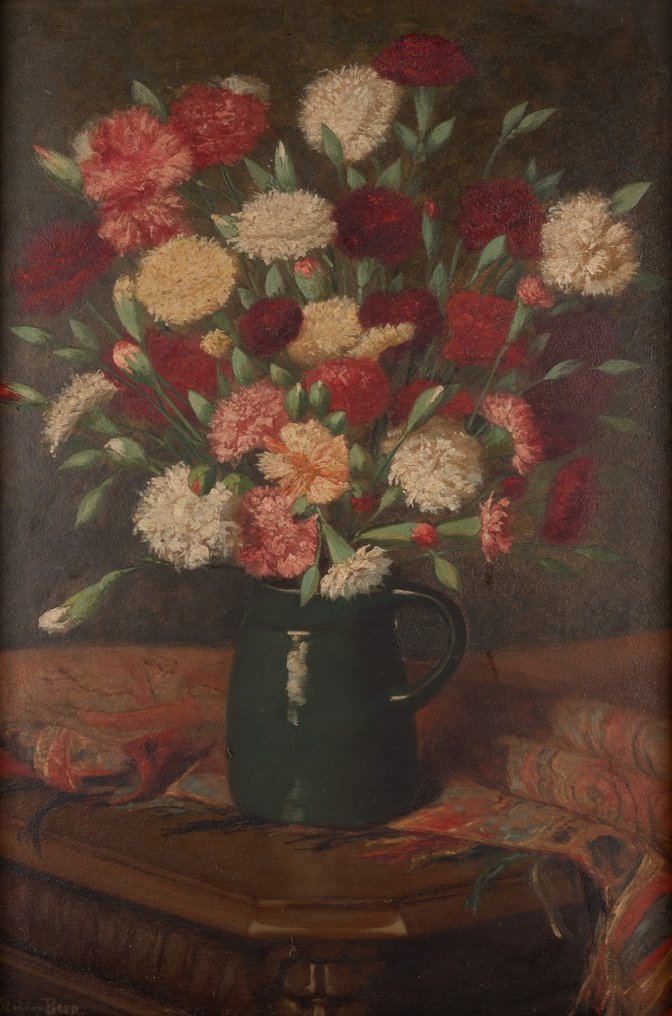 P.V. de  Boer (XX) - Vaas en bloem #1.1