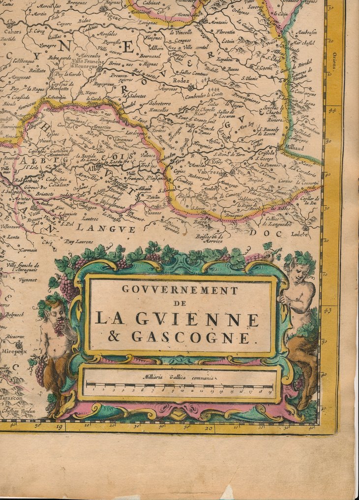 Europa - Francia / Nuova Aquitania / Bordeaux / Guyenne / Guascogna; J. Blaeu - Govvernement de la Gvienne & Gascogne - 1662 #2.1