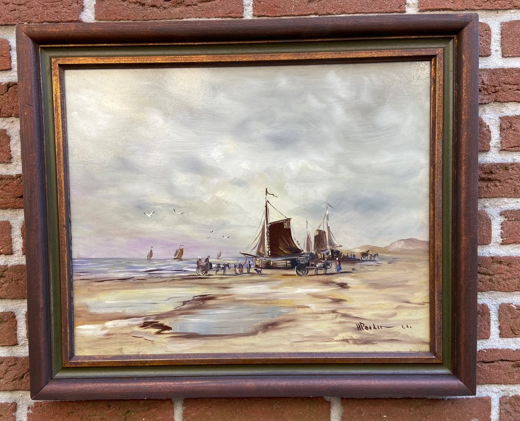 H Poeder (1964) - Hollandse vissers op het strand #2.1