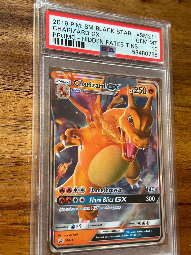 Pokémon Card - Charizard GX PSA 10 #SM211 #2.1