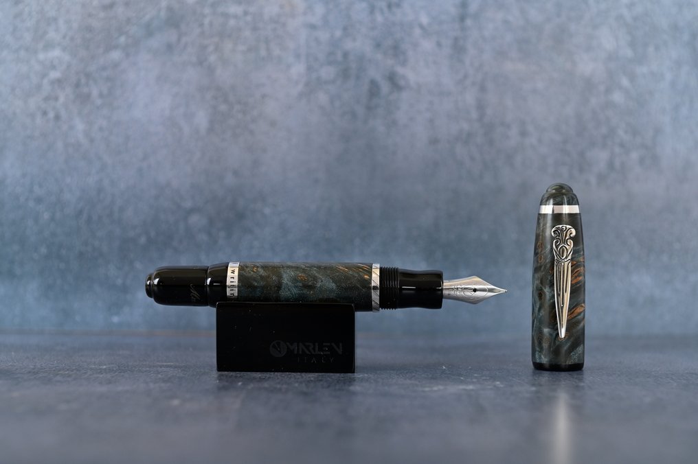 Marlen - Marlen 21 - Edizione Speciale in Radica Verde, Resina e Argento - Vulpen #1.0