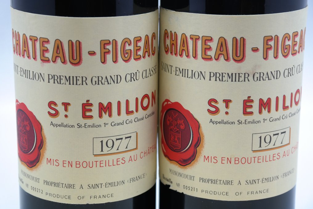 1977 Chateau Figeac - 聖埃美隆 1er Grand Cru Classé B - 2 Bottle (0.75L) #2.1