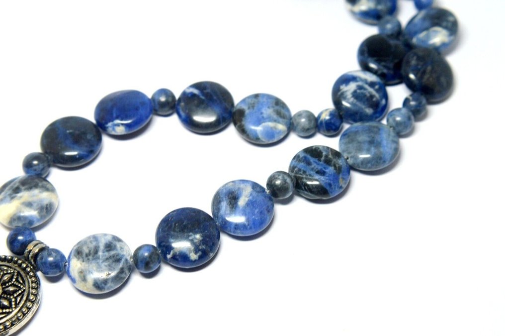 Mineralsten - Blå Sodalit - Halskæde #3.2