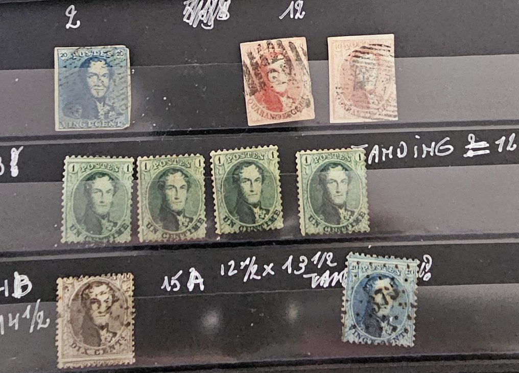 Bélgica 1849/1900 - Buena selección de los primeros sellos de Bélgica #1.1