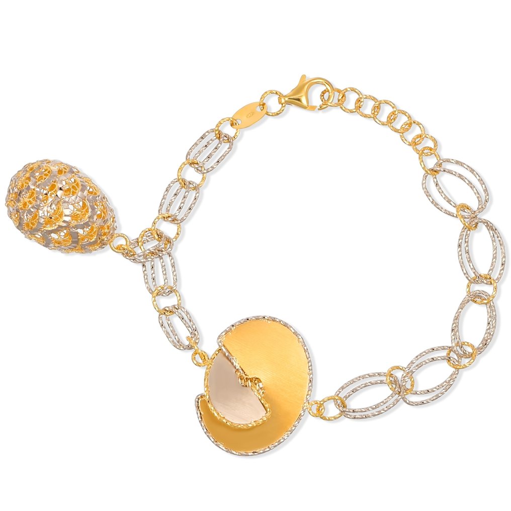 手镯 - 18K包金 白金, 黄金 #2.1