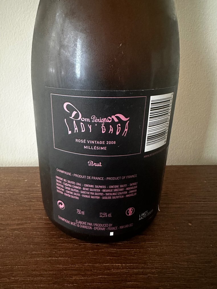 2008 Dom Pérignon, Lady Gaga Limited Edition - Champagne Rosé - 1 Bottiglia (0,75 litri) #2.1