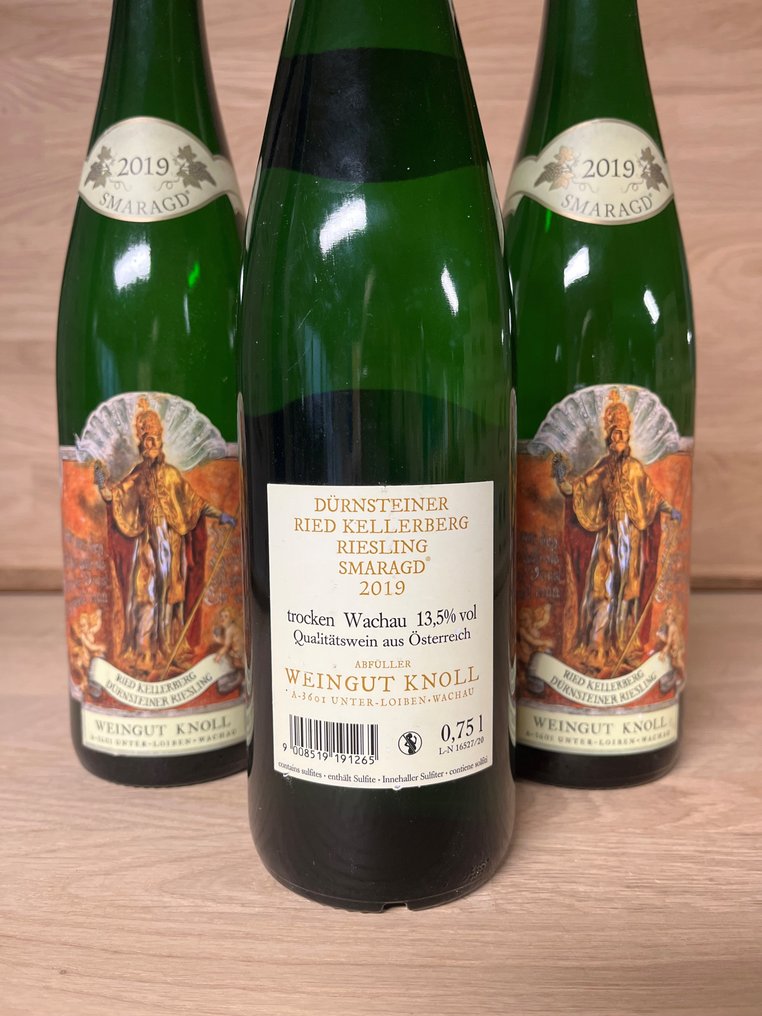 2019 Weingut Knoll, Ried Kellerberg Dürnsteiner, Riesling - Wachau Smaragd - 3 Flessen (0.75 liter) #2.1