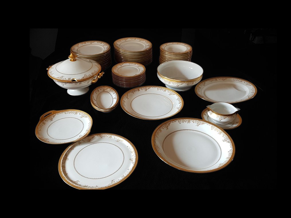 Haviland & Co. Limoges - Υπηρεσία τραπεζιού - Πορσελάνη - "Diplomate" - 72 pieces #1.1