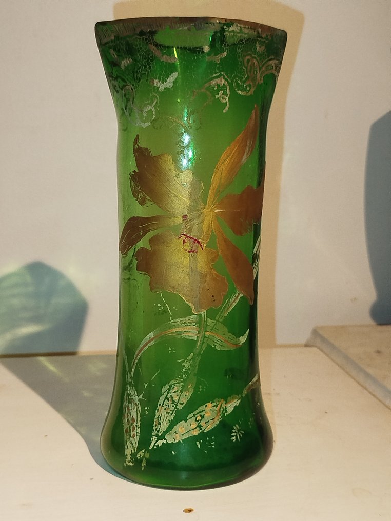 François Théodore Legras (1839-1916)- vase émaillé répertorié - - Vaso monofiore  - Vetro #1.1