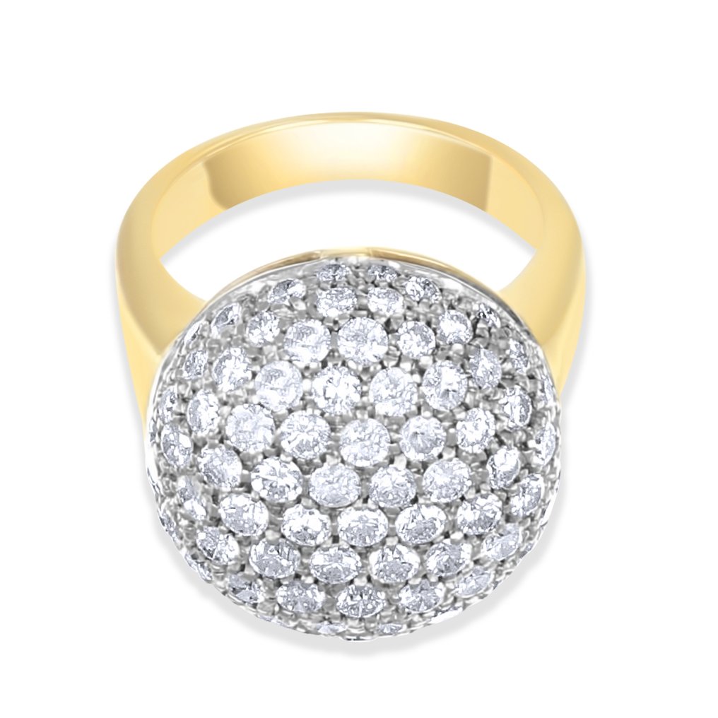 Δαχτυλίδι - 18 καράτια Λευκός χρυσός, Κίτρινο χρυσό -  3.00ct. tw. Διαμάντι (Φυσικό)  #2.1