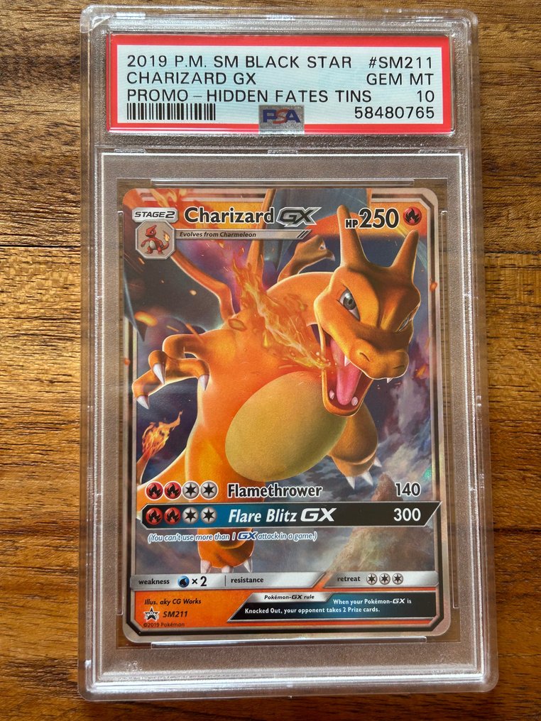 Pokémon Card - Charizard GX PSA 10 #SM211 #1.1