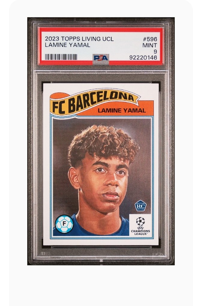 2023/24 - Topps - Living UCL - Lamine Yamal - #596 Rookie Card - 1 Graded card - PSA 9 #1.1