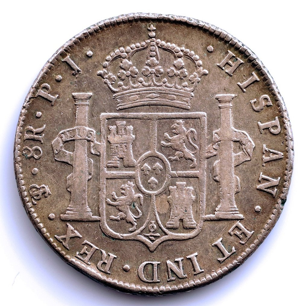 Hiszpania. Carlos IV (1788-1808). 8 Reales 1803 PJ. Potosí - Error en fecha #1.2