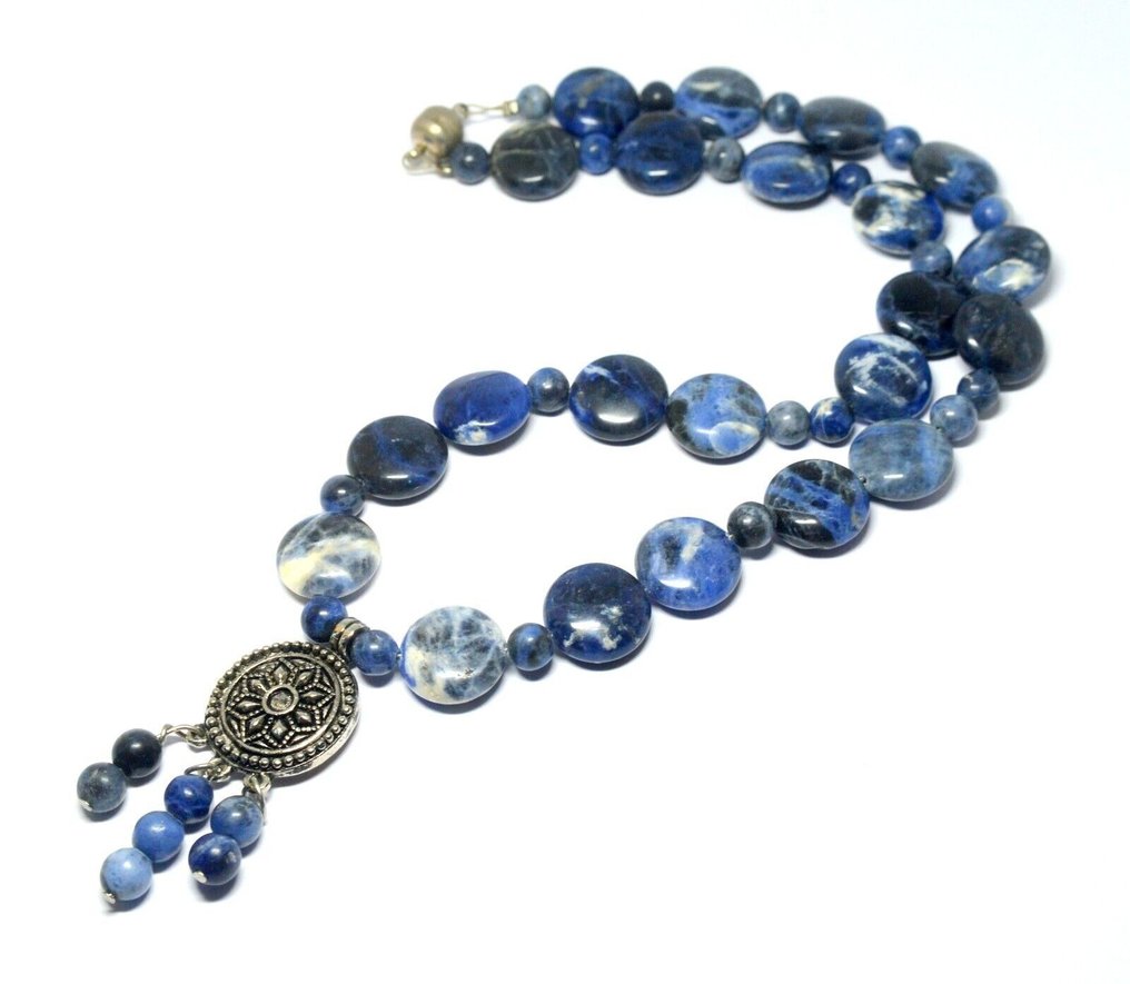Mineralsten - Blå Sodalit - Halskæde #1.0