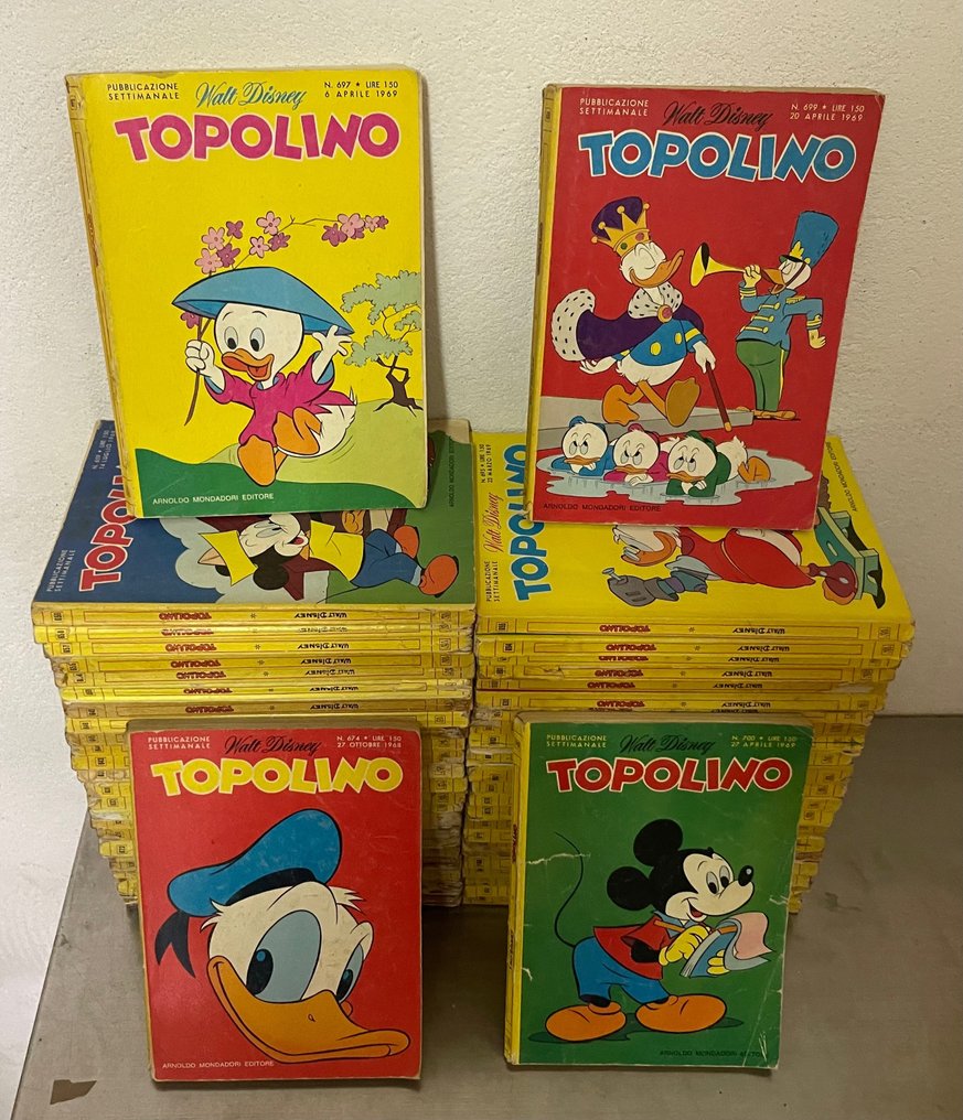 Topolino 601/700 - 50 numeri - 50 Comic - Prima ediție - 1967/1969 #1.1