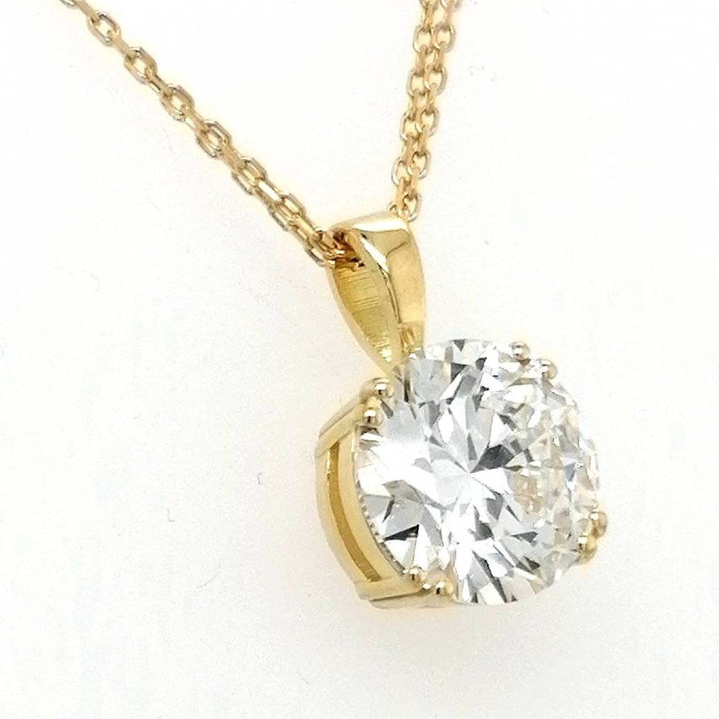 Halsketting - 18 karaat Geel goud -  5.03ct. tw. Diamant  (Lab-grown) #1.2