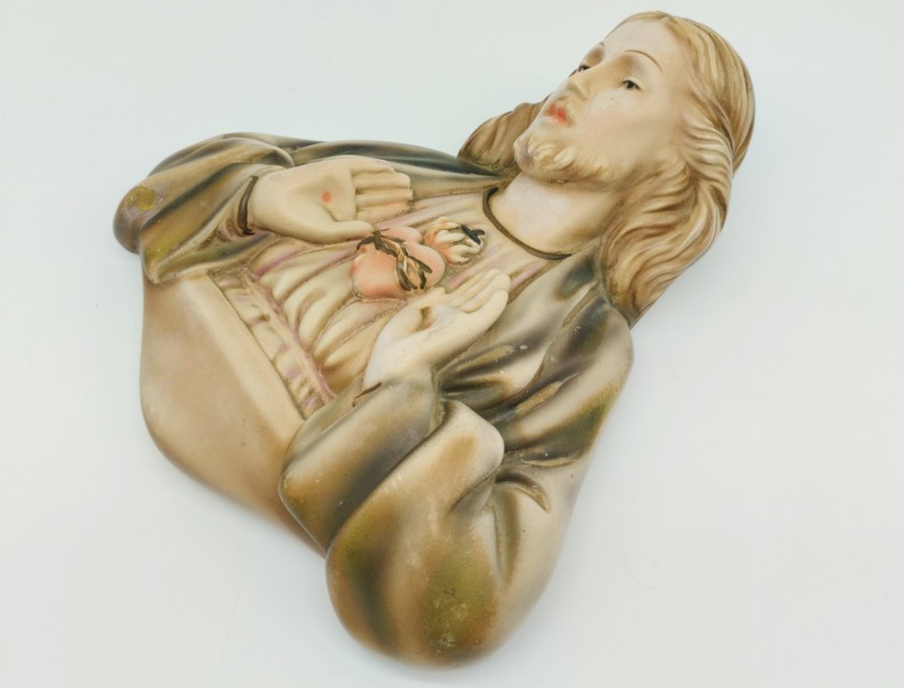 Escultura, Sacro cuore di Gesù - 17 cm - Gesso #3.2
