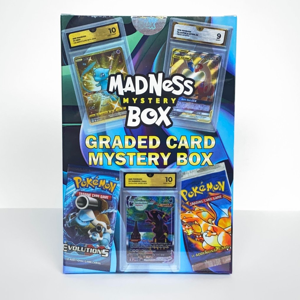 Pokémon - Caja misteriosa Graded Card + 2 Packs - Madness Mystery Box - Pokémon #1.1