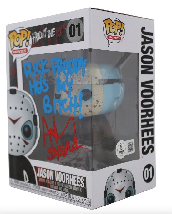 Funko Pop! - Funko Pop Friday 13th - #01 Ari Lehman Autograph & Inscription - Beckett COA #1.0