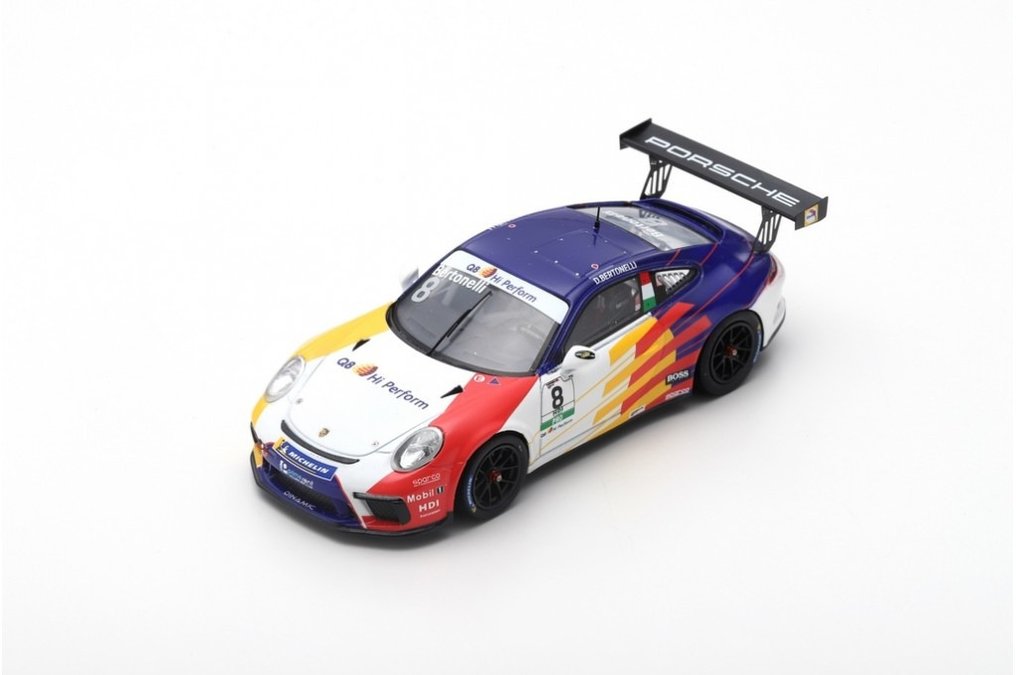 Spark 1:43 - Modellino di auto da corsa - Porsche 911 GT3 Cup Dinamic Motorsport #8 Winner Carrera Cup Italia 2019 - Edizione limitata di 300 pezzi. #1.1