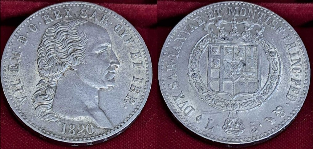 Ιταλία. Vittorio Emanuele I. 5 Lire 1820 #1.0