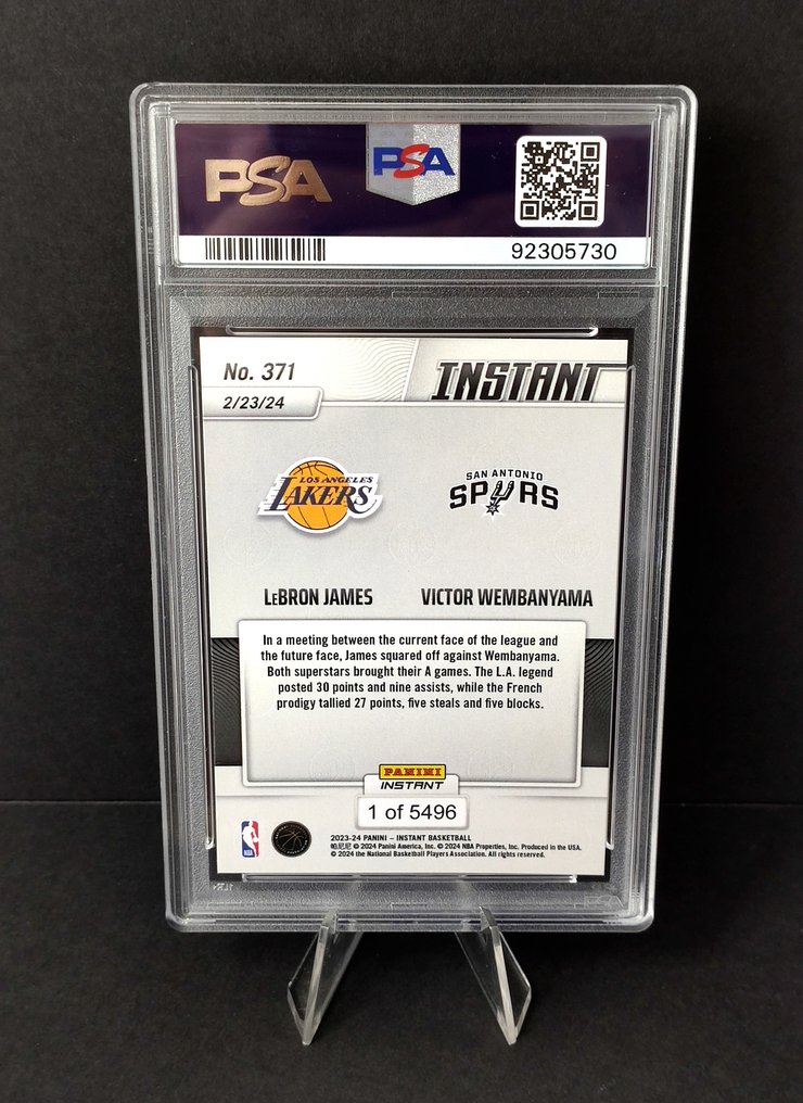 2023 Panini Instant LeBron James vs Victor Wembanyama #371 - PSA 10 - 1 Graded card #1.0