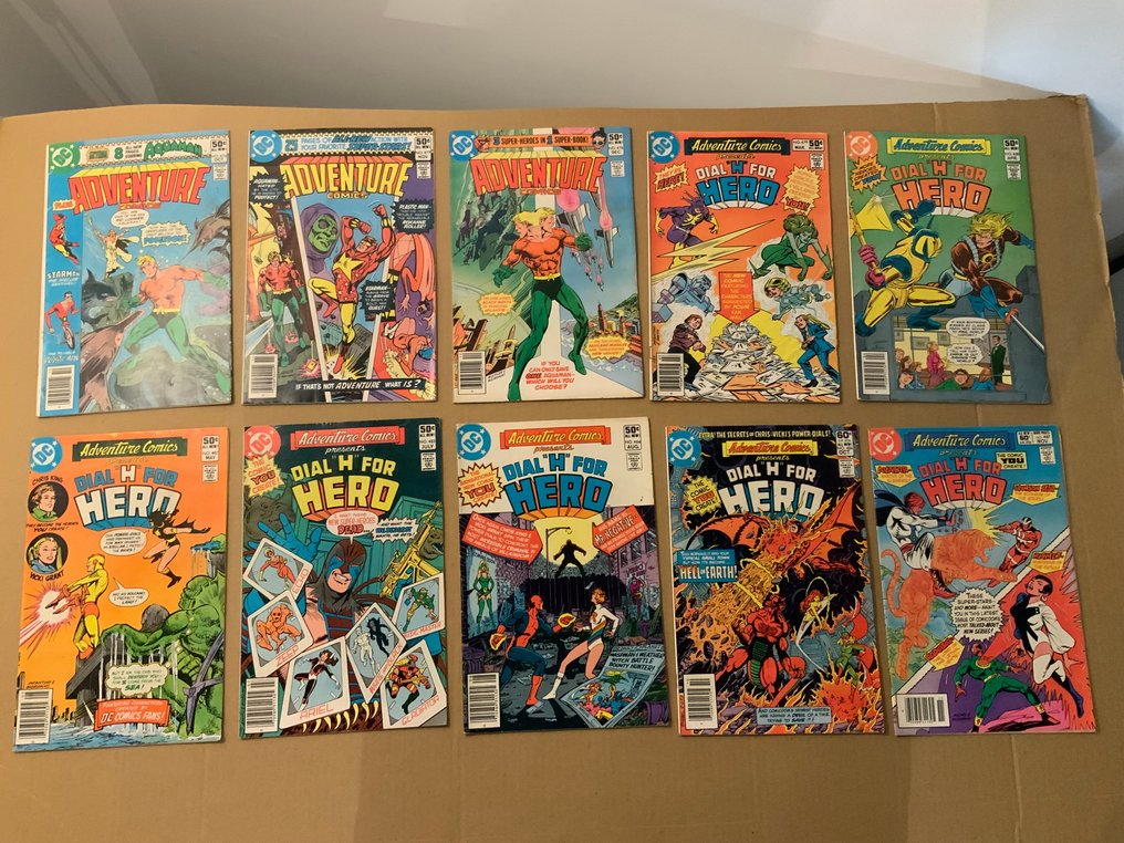 Adventure Comics (1938 Series) # 476, 477, 478, 479, 480, 481, 483, 484, 486, 487, 488, 489, 490 No Reserve Price! - Appearance Aquaman, Plastic Man, Starman, Dial "H" for Hero - 13 Comic collection - Första upplagan - 1980/1982 #2.1
