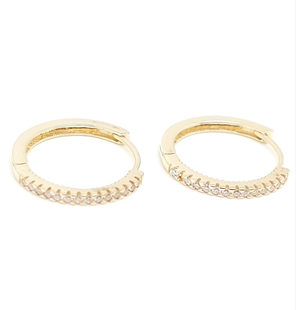 Boucles d'oreilles - 14 carats Or jaune - 0.35ct. tw. Diamant (Naturelle) - 802765 #1.0