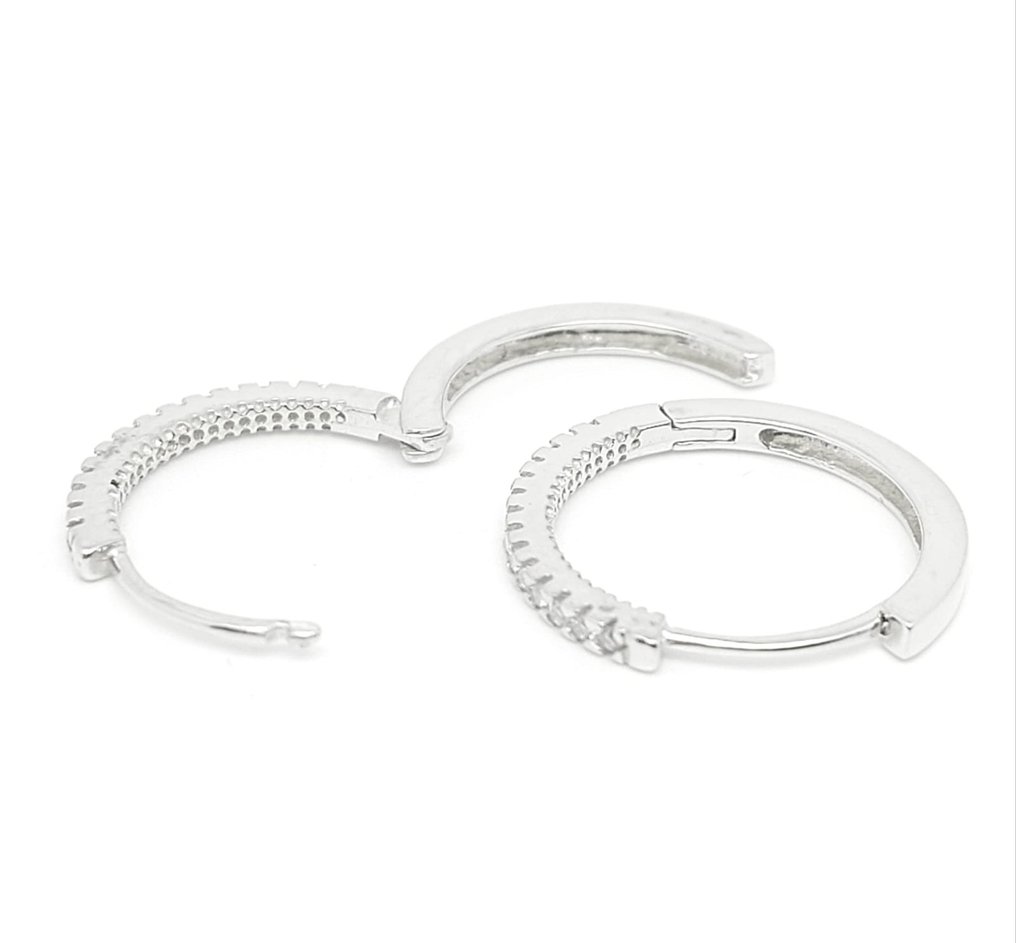 耳环 - 14K包金 白金 -  0.35ct. tw. - 钻石 - 802769 #4.3