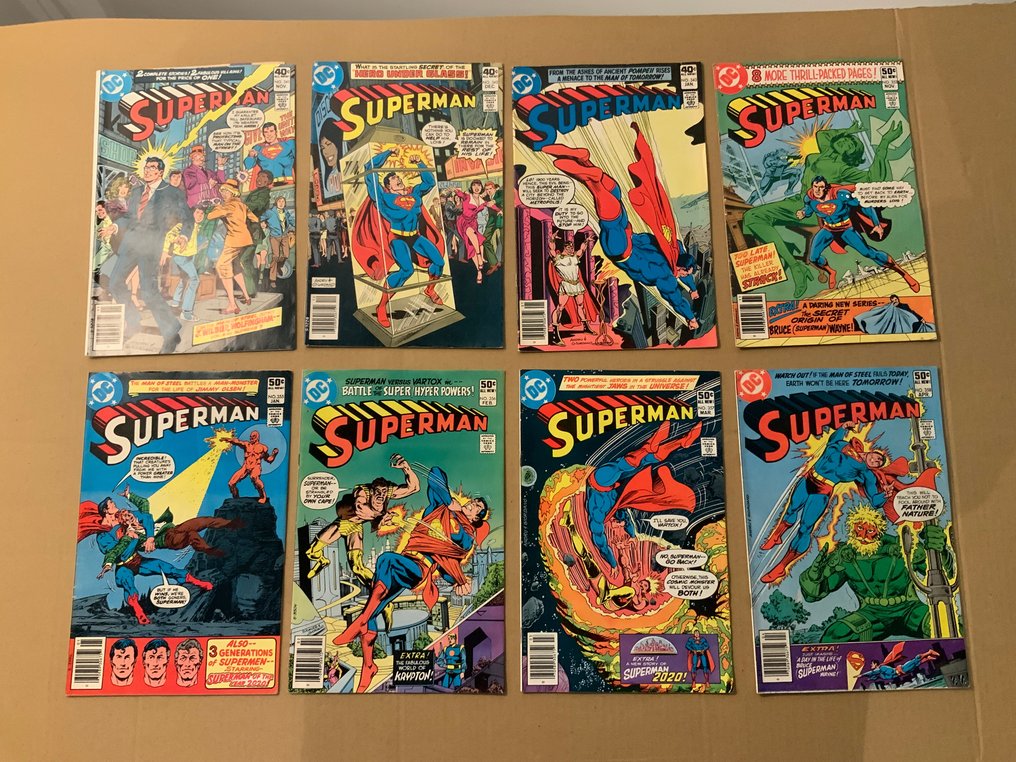 Superman (1939 Series) # 341, 342, 343, 353, 355, 356, 357 & 358 - Bronze Age Gems! No Reserve Price! - 8 Comic collection - Primeira edição - 1979/1981 #2.1
