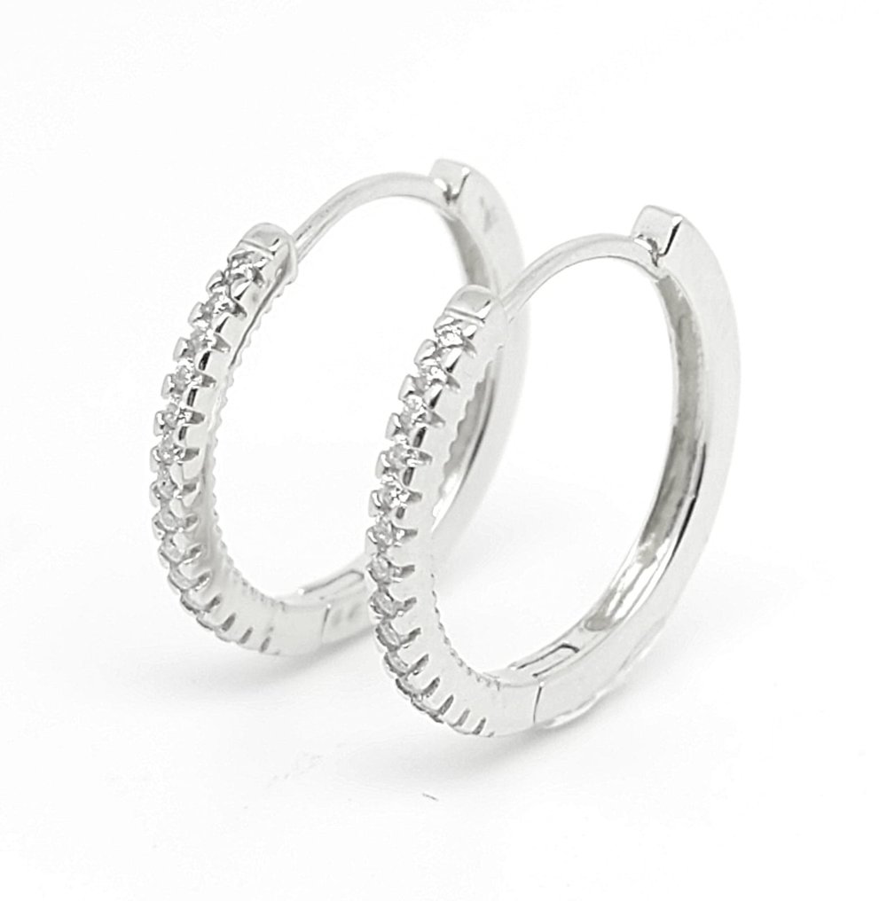 耳环 - 14K包金 白金 -  0.35ct. tw. - 钻石 - 802769 #2.1