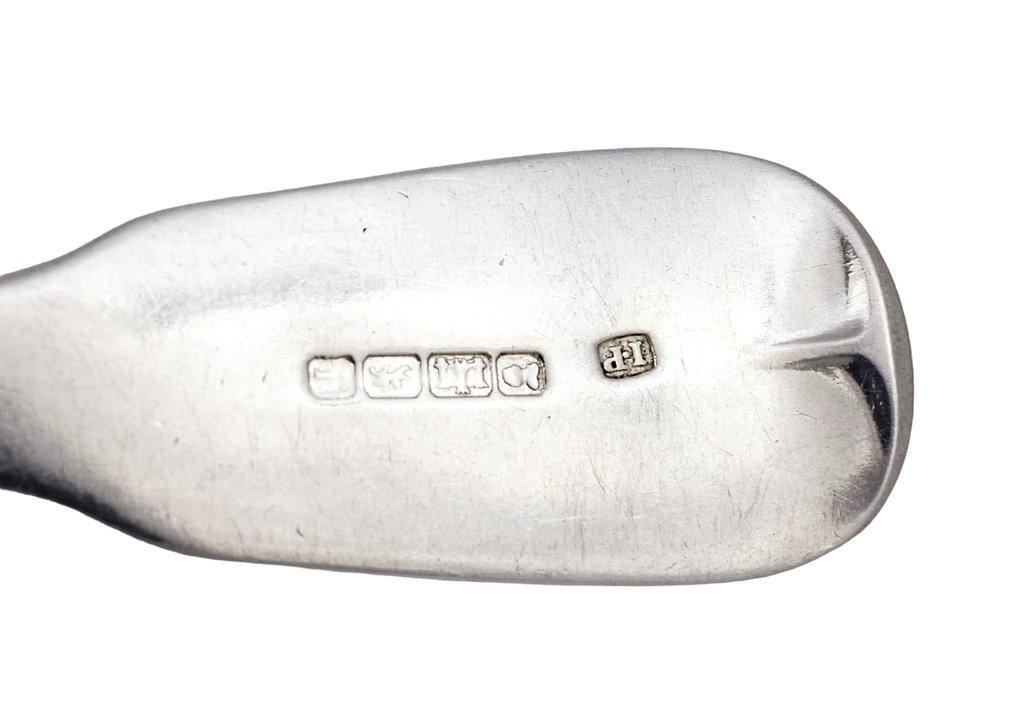 Isaac Parkin (1825) Exeter - English provincial silver large serving spoon - Cucchiaio da portata - .925 argento #2.1
