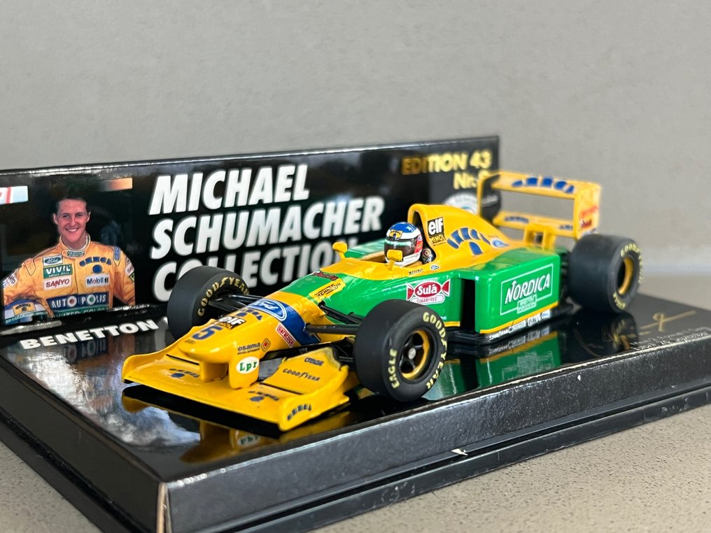 Minichamps 1:43 - Modellauto - Benettom Ford B 193 B - Michael Schumacher Collection #3.1