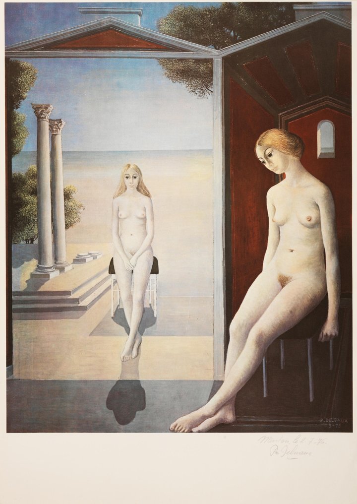 Paul Delvaux (1897-1994) - Nus au bord de la mer #1.0