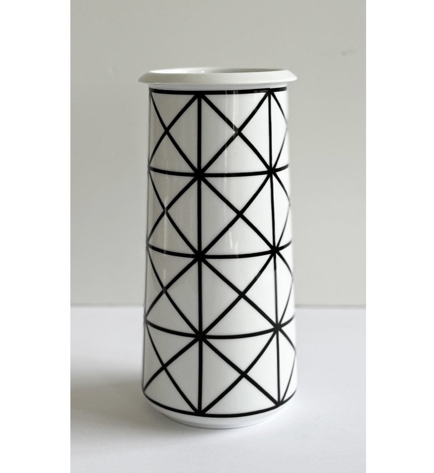 George Sowden - Vaso -  Nero bianco  - Porcellana tradizionale cinese con decorazione sottosmalto #1.1