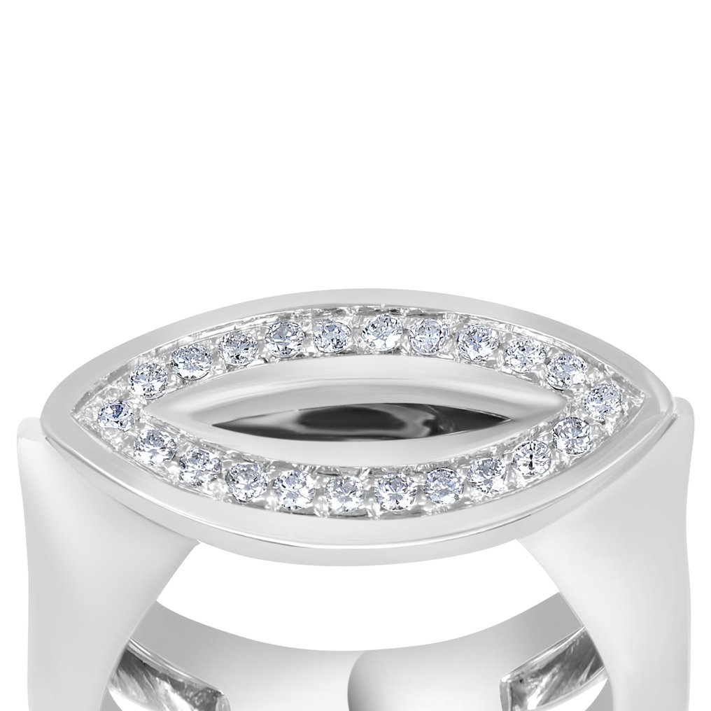 Gyűrű - 18 kt. Fehér arany -  1.04ct. tw. Gyémánt (Természetes)  #2.1